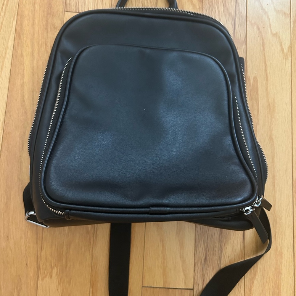 Black backpack.
